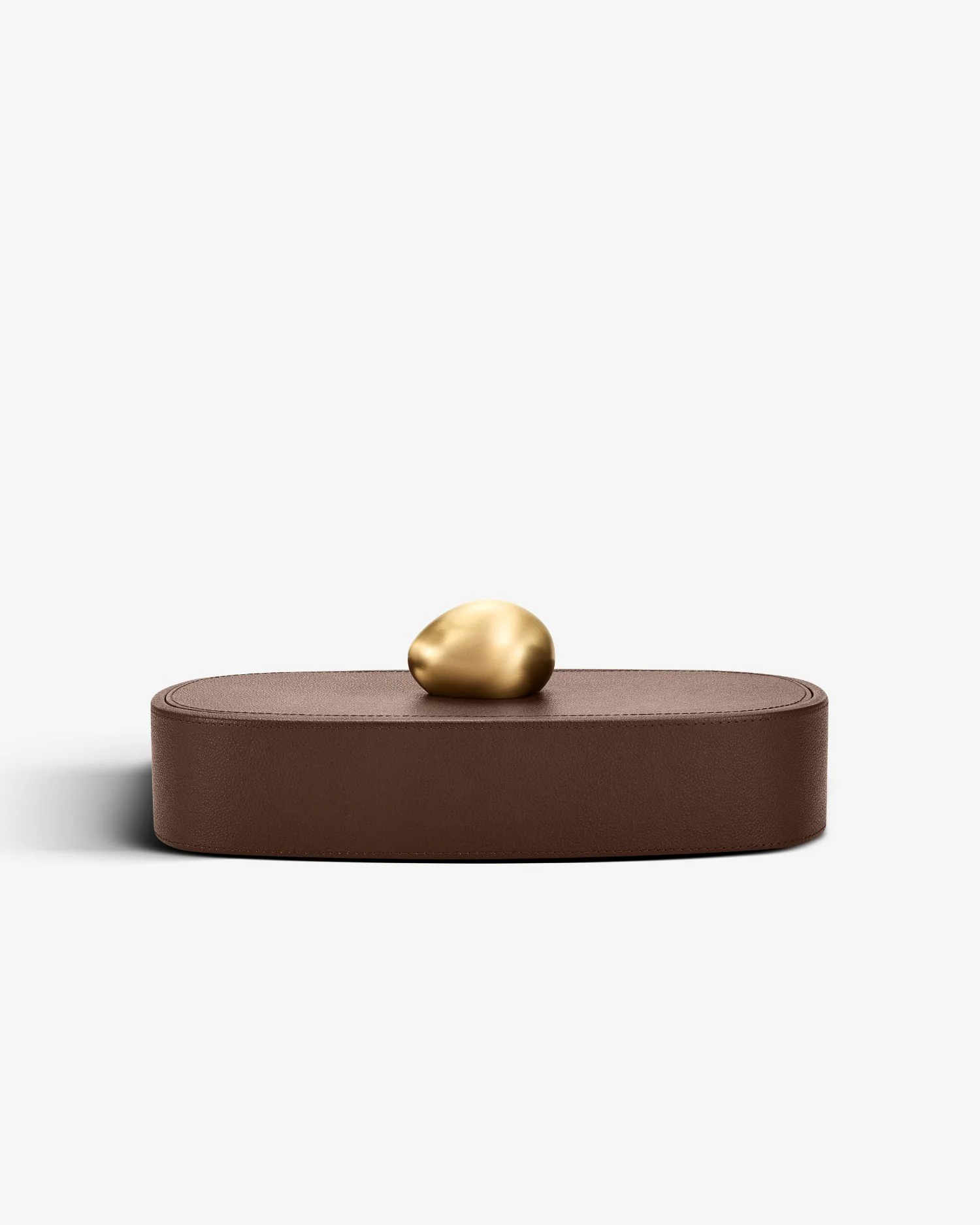 Pebble Trinket Box - Brown
